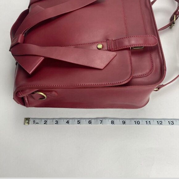 ECOSUSI Bow Summer Garden Romance Burgundy Wine Red Briefcase Bag/Backpack - Picture 10 of 11